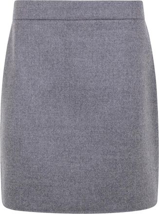 Max Mara Falda Corta de Lana Acinoso MXS - Skirts - Mujer - Gris - 2XS