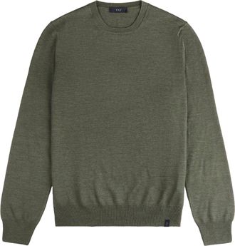 Fay Refined Wool Crew Neck Sweater