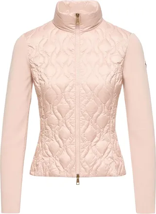 Moncler Moncler Cotton Padded Zip-up Cardigan, Women, Pink, Size: Xs