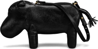 Thom Browne Hippo Baguette Bag In Pebble Grain Leather