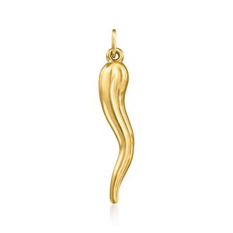 Ross-Simons 14kt Yellow Gold Italian Horn Pendant