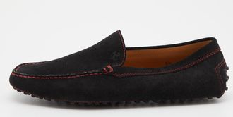 Tod's Tods For Ferrari Black Suede Slip On Loafers