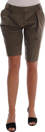 Ermanno Scervino Velvet Bermuda Shorts - Dames - Korte Broeken - Groen - S - Katoen - Korte Broeken