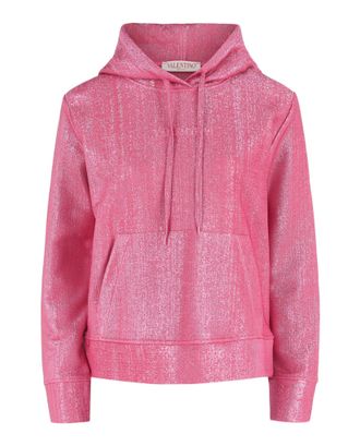 Valentino Metallic Logo-Embossed Hoodie