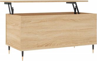 vidaXL Vidaxl - Mesa De Centro Madera Contrachapada Roble Sonoma 90x44,5x45 Cm