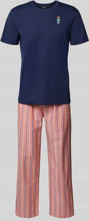 Ralph Lauren Relaxed Fit Pyjama Set mit Logo-Stitching Modell Sleep in Marine, Gr&ouml;&szlig;e XXL