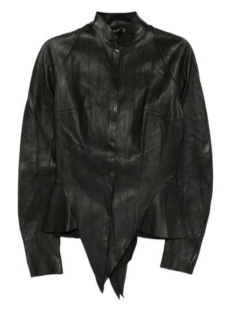 Ma+ leather shirt - Black