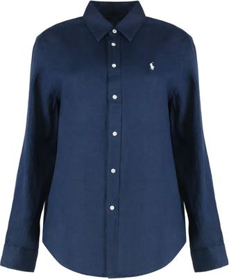 Polo Ralph Lauren long-sleeve linen shirt - Blue