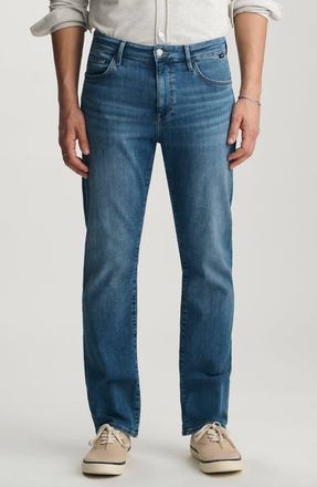 Mavi Zach Straight Leg Jeans in Mid Brushed Feather at Nordstrom, Size 31 X 30