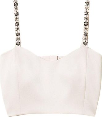 Twinset Cream-Colored Top With Swarovski