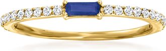 RS Pure by Ross-Simons Sapphire and. Diamond Ring in 14kt Yellow Gold