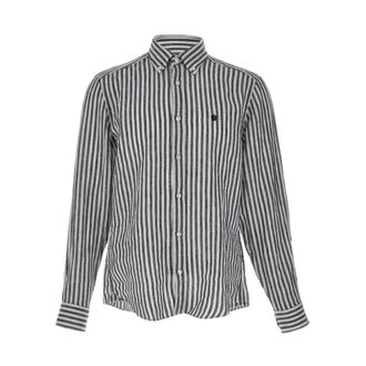 HUGO BOSS Heren, Overhemden, Blauw, Maat: 3XL Linnen