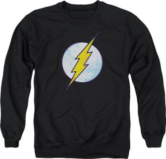 Gildan DC Comics Flash Flash Neon Distress Logo Adult Crewneck Sweatshirt