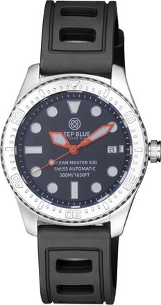 Deep Blue Ocean Master 500 Automatic Black Dial Mens 40 mm Watch OM500BLKORGRNDHR