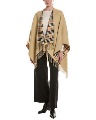 Burberry Reversible Check Wool Cape