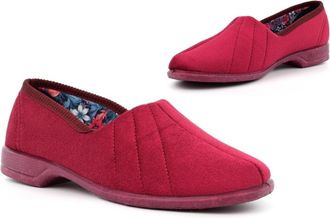 Generic Ladies Carpet Slippers Size 4 Ladies Rubber Sole Slipper Size 5 Womens Slip On Slipper Womens Slip On Slippers Rubber Sole Sizes 3-8 Red 4 UK