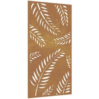 vidaXL Garden Wall Decoration 105x55 cm Corten Steel Leaf Design Vidaxl