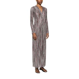 Missoni Maxi Dresses, female, Brown, Size: 2XS Striped Long Cardigan