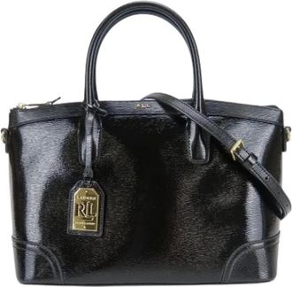 Ralph Lauren Pre-owned Handbags, female, Black, Size: ONE SIZE Pre-owned Lauren Patent Leather 2way Bag