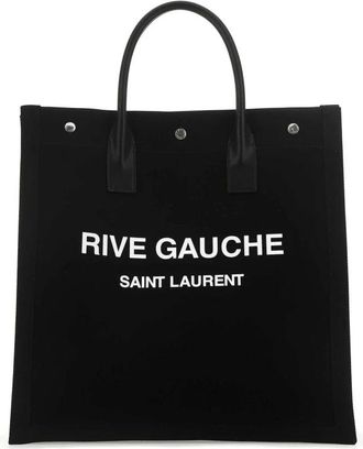 Saint Laurent Tassen, unisex, Zwart, ONE Size, Leer, Rive Gauche Tote
