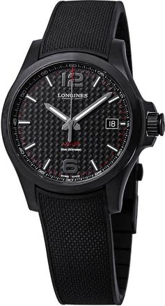Longines Conquest V.H.P. Black Carbon Dial Mens Watch L3.716.2.66.9