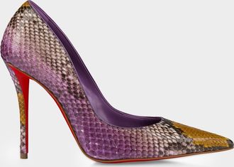 Christian Louboutin 100mm Miss Z Python Leather Pumps