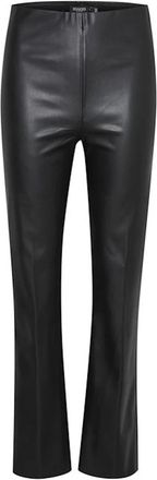 Soaked In Luxury Zwarte broek met rechte pijpen en persplooien - Dames - Wijde Broeken - Zwart - L - Polyester - Broeken