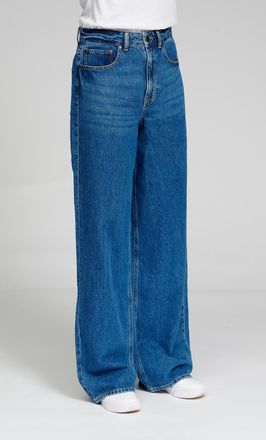 Perform Collection De Originele Performance Wijde Jeans - Medium Blauwe Denim