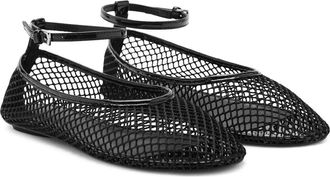 Mango Ankle Strap Ballet Flat in Black at Nordstrom, Size 9.5Us