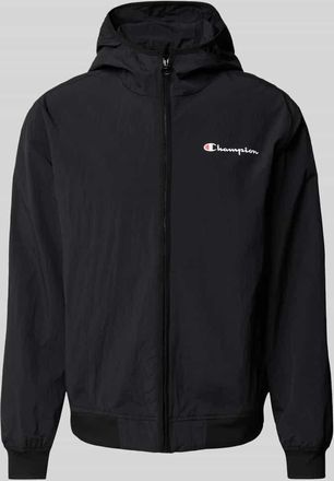 Champion Jacke mit Label-Print in Black, Größe L