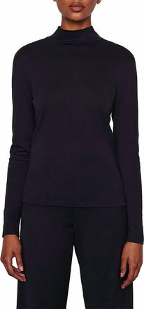 Frame Denim Le Mid Tutle Neck Sweater In Noir