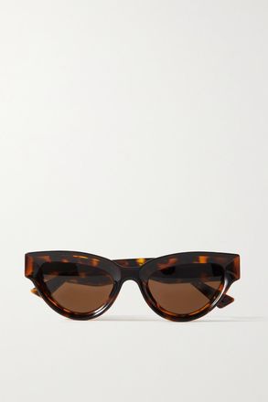 Bottega Veneta Occhiali Da Sole In Acetato Tartarugato Con Montatura Cat-eye Injection