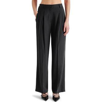 Steve Madden Blaze High Waist Straight Leg Pants in Black at Nordstrom Rack, Size Medium