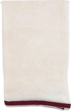 Faliero Sarti Contrast-border Frayed Scarf