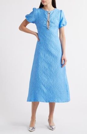 Sister Jane Reef Jacquard Midi Dress in Blue at Nordstrom Rack, Size X-Small
