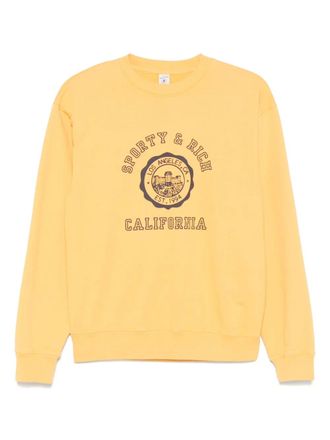 Sporty & Rich cotton sweatshirt - women - Cotton - M - Yellow