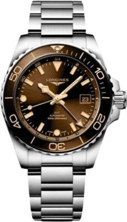Longines HydroConquest GMT Brown Dial Steel Mens Watch L3.790.4.66.6