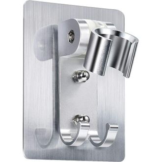 OEM Soporte Adhesivo Ajustable Para Cabezal De Ducha Con 2 Ganchos Para Colgar - Instalaci&oacute;n Sin Taladros
