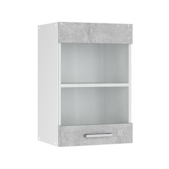 Vicco Mueble Alto Universal R-line, Hormig&oacute;n, 40 Cm Con Puerta De Cristal, Vicco
