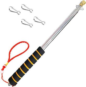 OEM M&aacute;stil Telesc&oacute;pico - M&aacute;stil De Bandera - M&aacute;stil Telesc&oacute;pico De 3 Metros - Adecuado Para Viajes, Actividades Al Aire Libre, Ense&ntilde;anza Y Formaci&oacute;n