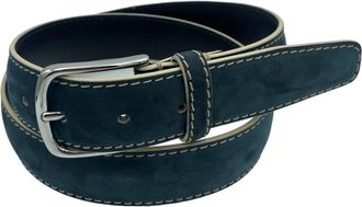 Paolo Vitale Accessoires - unisex - Riemen - Blauw - 110 CM - Su&egrave;de - Accessoires