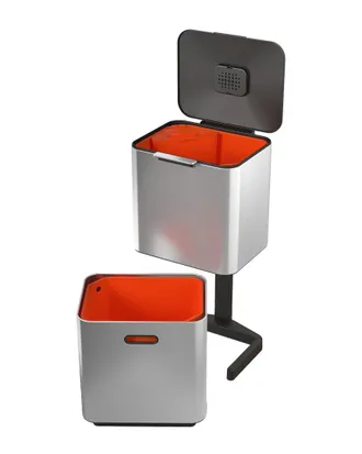 Joseph Joseph Totem Max Stainless Steel 60L Dual Waste & Recycling Bin