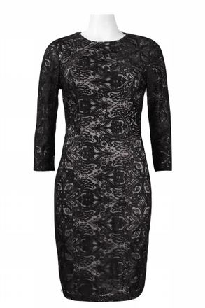 Sue Wong Ornament Motif Open-Back Dress In Black