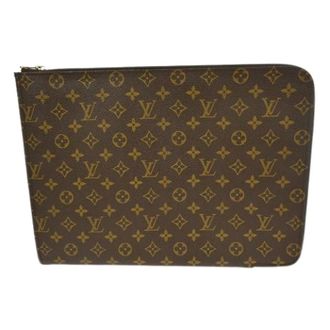 Louis Vuitton Pre-owned Clutches, unisex, Brown, Size: ONE SIZE Pre-owned Canvas Clutch