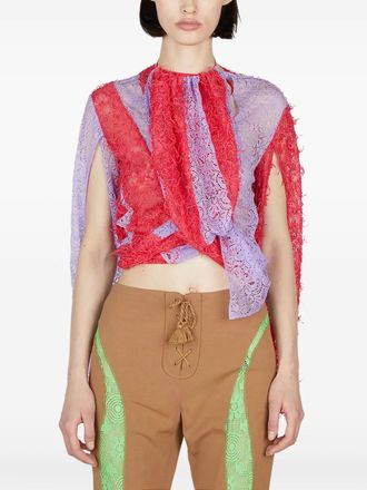 Kiko Kostadinov Top drappeggiato - Rosso