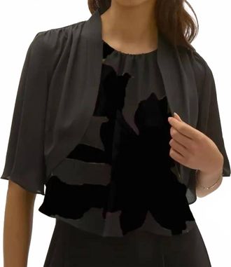 Joseph Ribkoff Chiffon Bolero Cardigan In Black