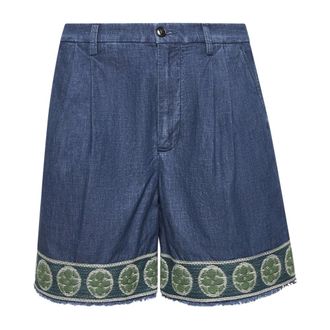 Valentino Heren, Korte broeken, Blauw, Maat: S Katoen