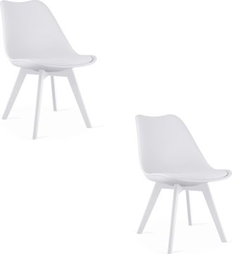 OEM Silla Mark - Blanca / Patas Blancas X 2