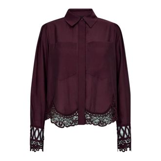 Copenhagen Muse Dames, Blouses & Shirts, Rood, Maat: L Poliester