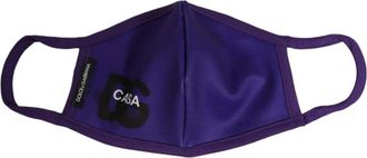 Dolce & Gabbana Mascherina con logo stampato - - Accessories - Uomo - Viola - ONE SIZE
